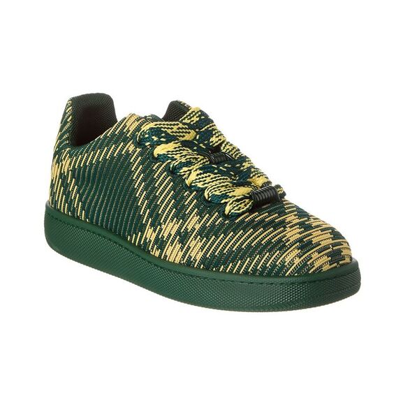 Burberry Check Knit Box Sneaker, Green - Picture 1 of 5